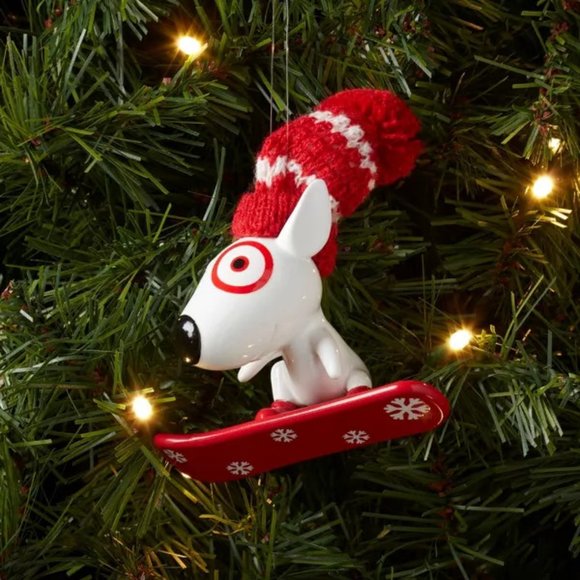 Target Bullseye Riding Snowboard Ornament Wonderland 2023 - Picture 1 of 3